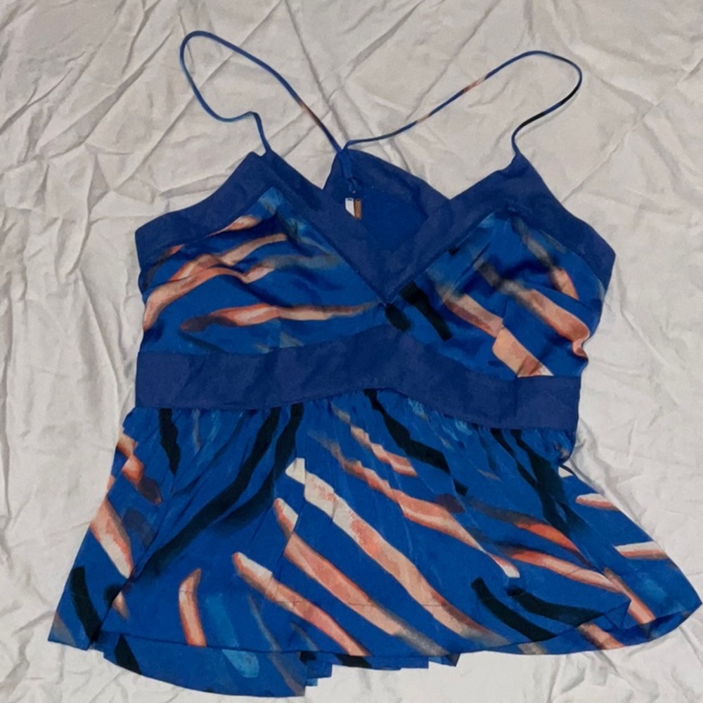 Free People blue & orange Bathing Suit